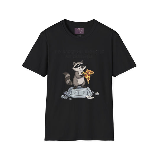 Funny Raccoon Pizza T-Shirt — "The Raccoons Rejected My Ceasefire"