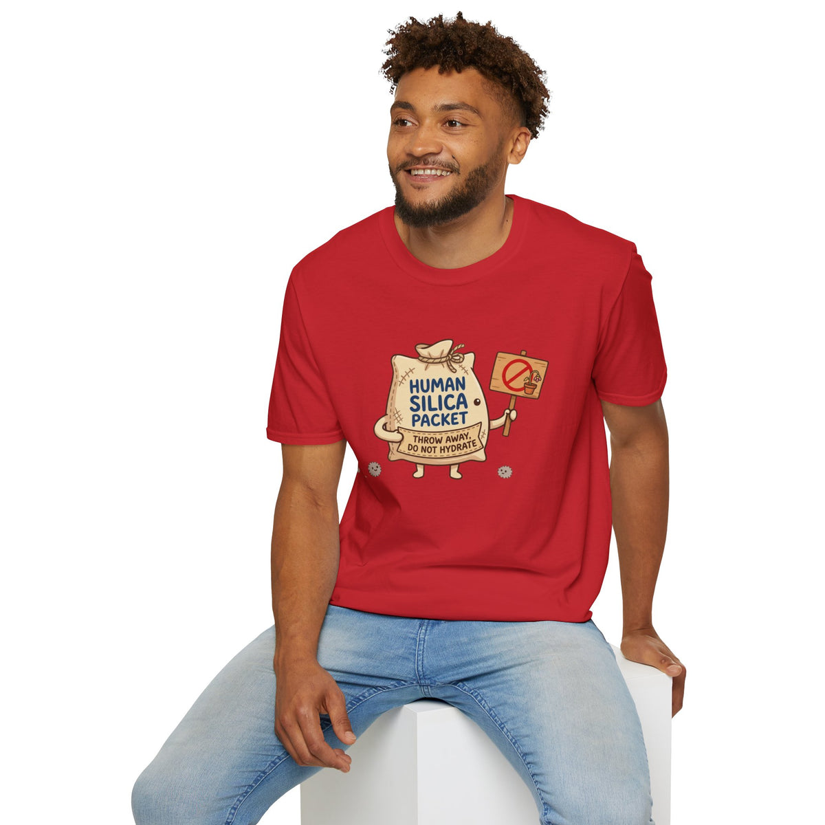 Human Silica Packet T-Shirt — Funny Novelty Graphic Tee