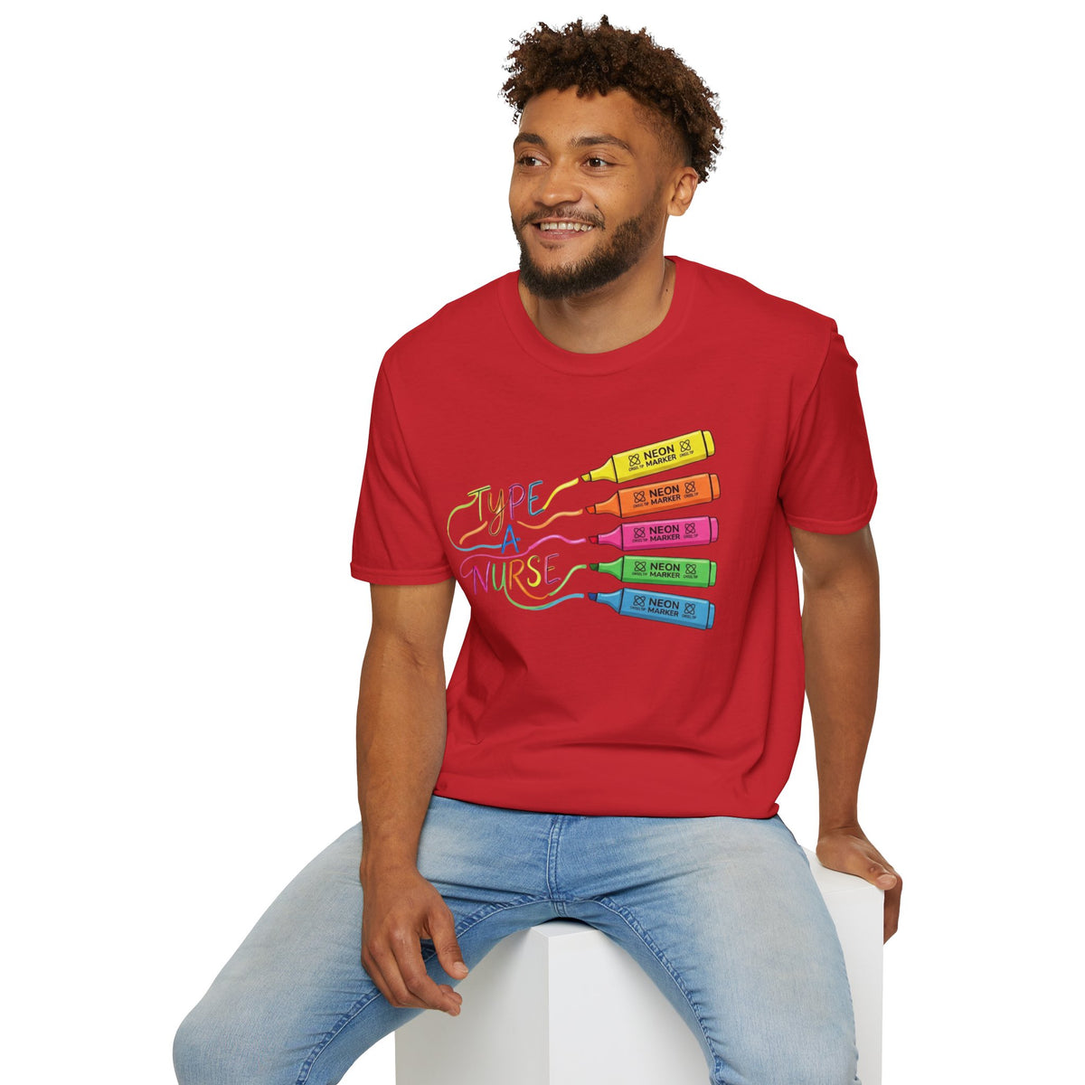 Type A Nurse T-Shirt — Colorful Highlighter Design for Nurses
