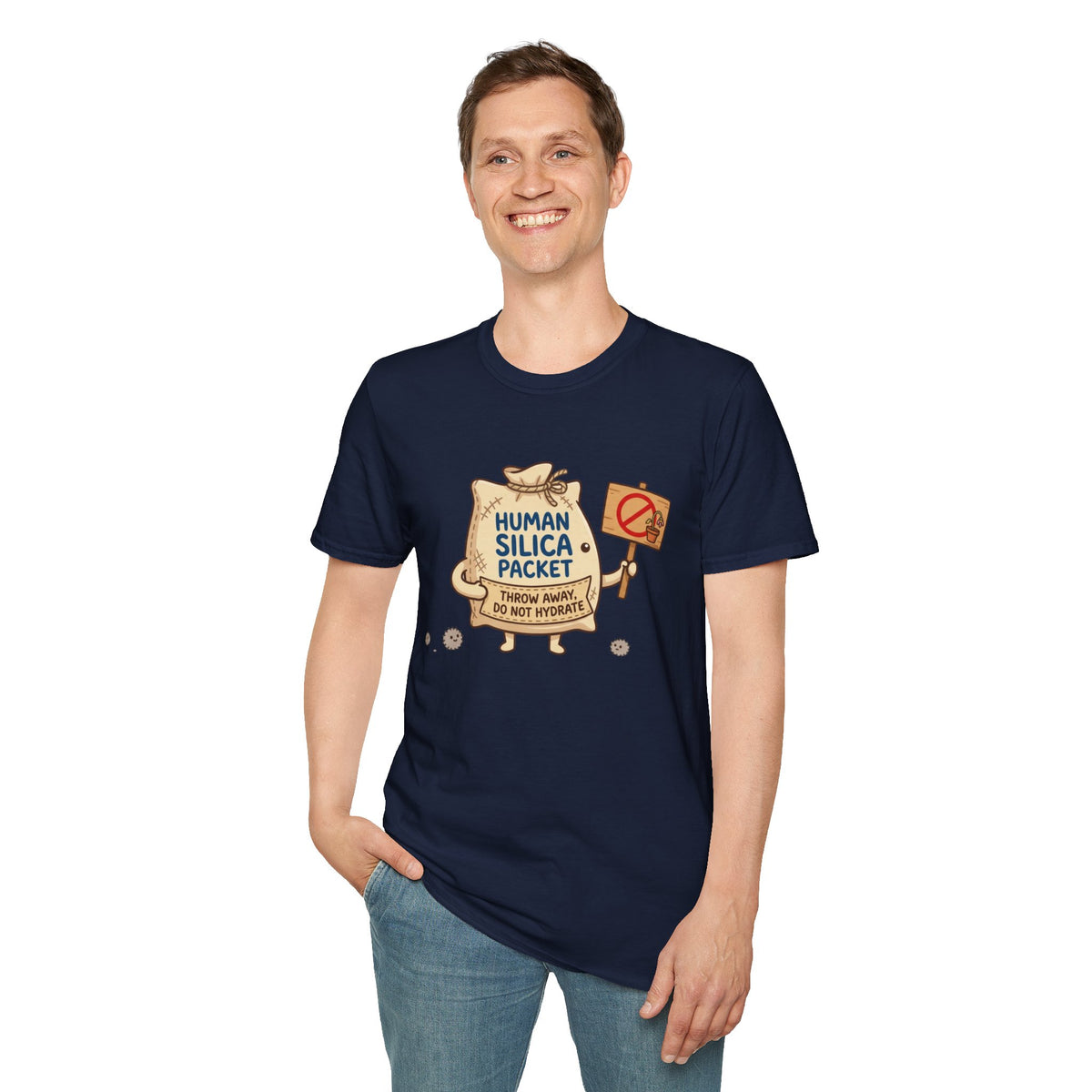 Human Silica Packet T-Shirt — Funny Novelty Graphic Tee