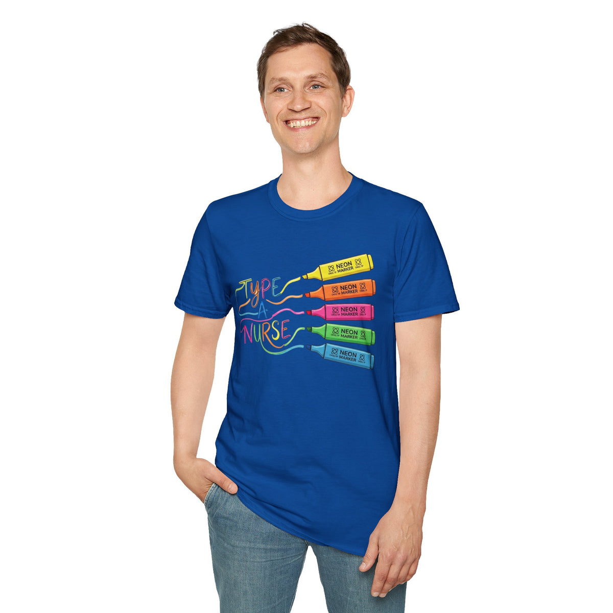 Type A Nurse T-Shirt — Colorful Highlighter Design for Nurses