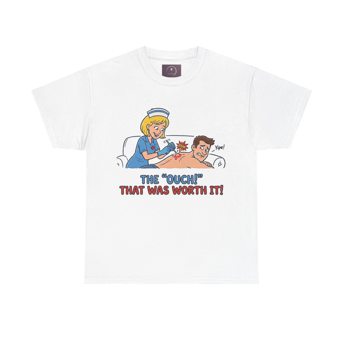 Graphic Tee — Retro Nurse Tattoo 'The "Ouch" That Was Worth It!'