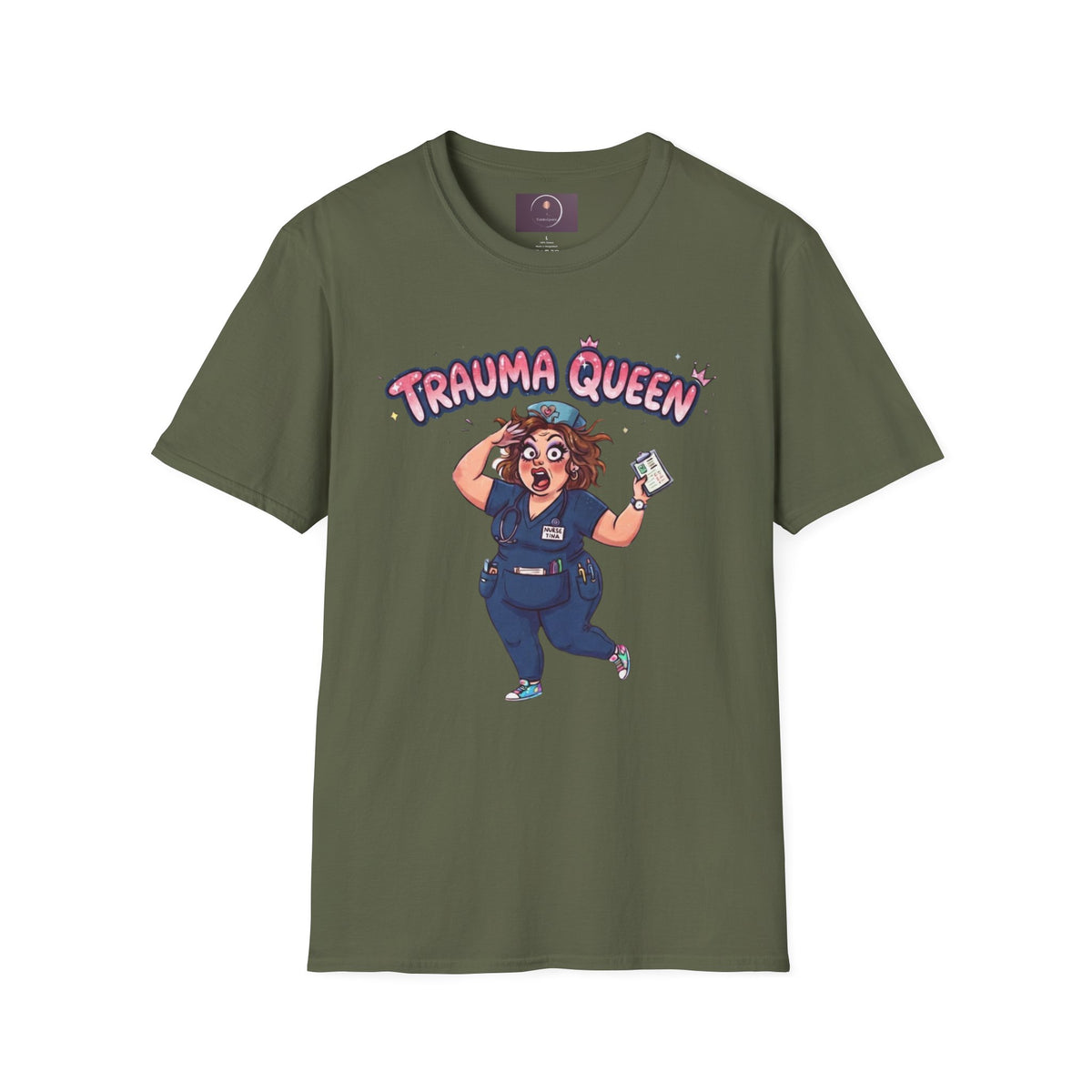 Trauma Queen T-Shirt — Funny ER Nurse Medical Humor Tee