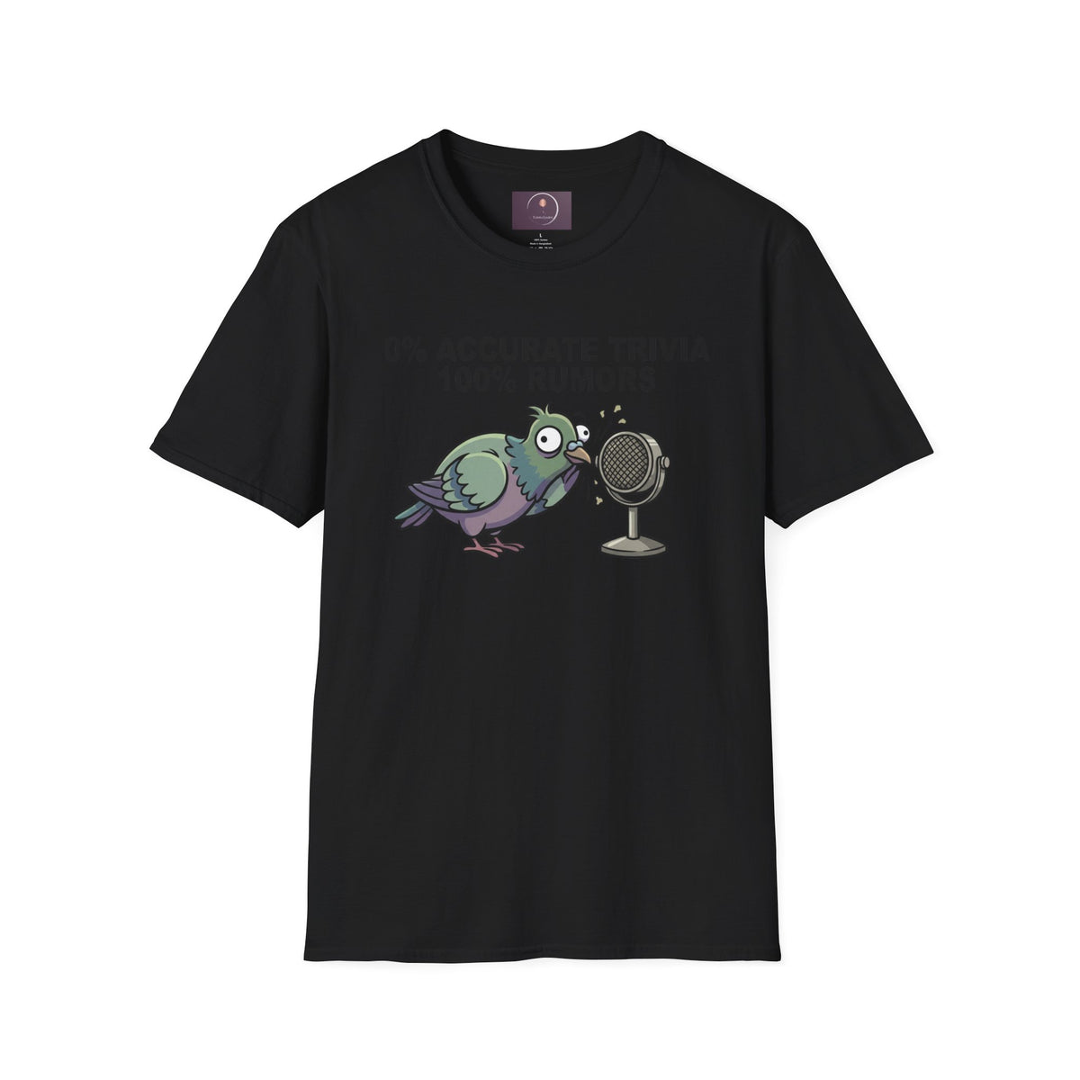 Trivia Rumor Pigeon T-Shirt — 0% Accurate Trivia 100% Rumors Graphic Tee