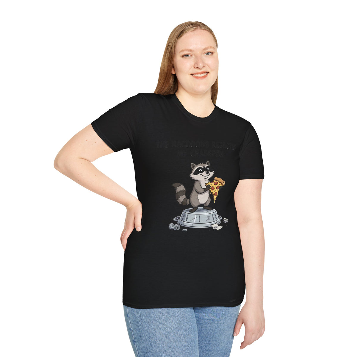 Funny Raccoon Pizza T-Shirt — "The Raccoons Rejected My Ceasefire"