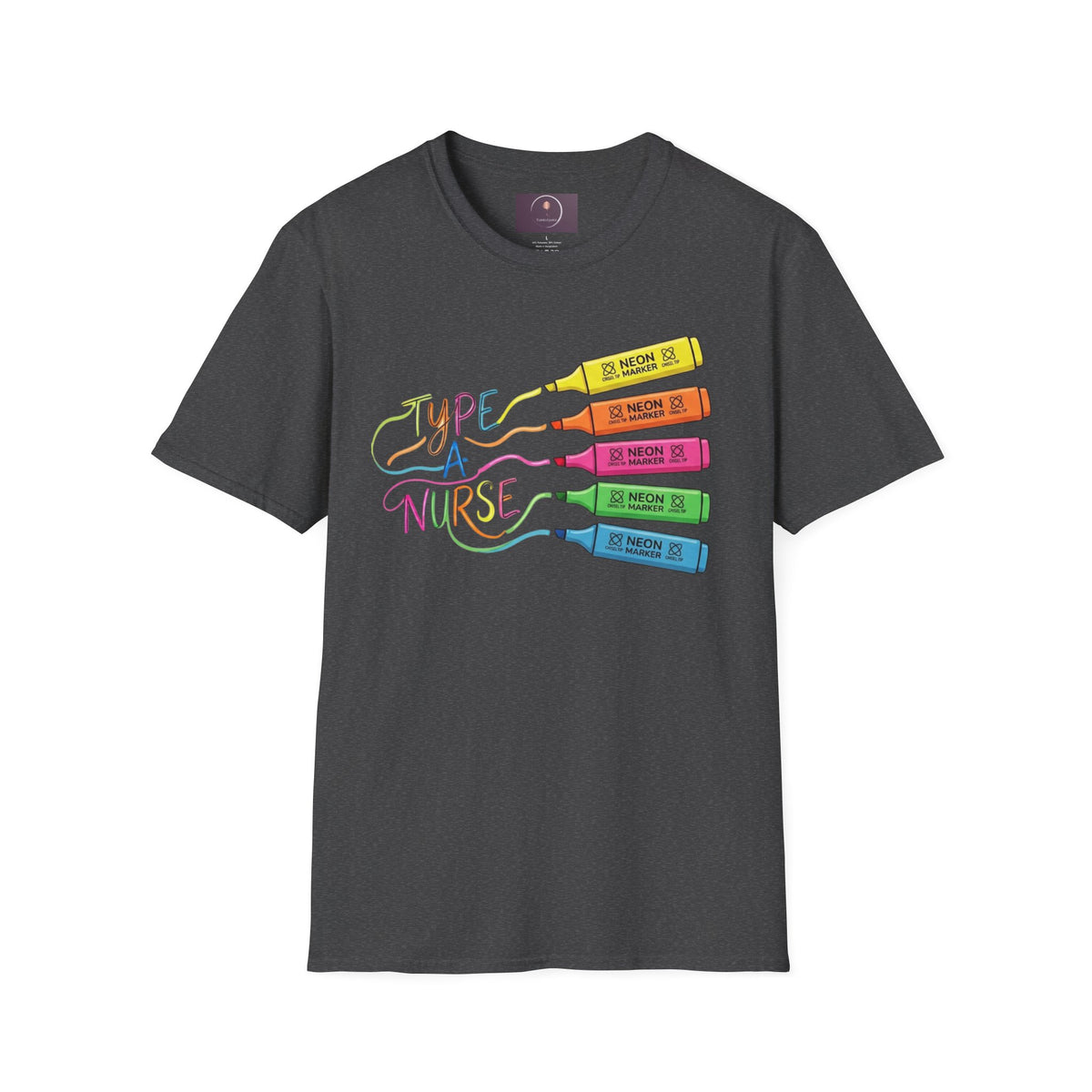 Type A Nurse T-Shirt — Colorful Highlighter Design for Nurses