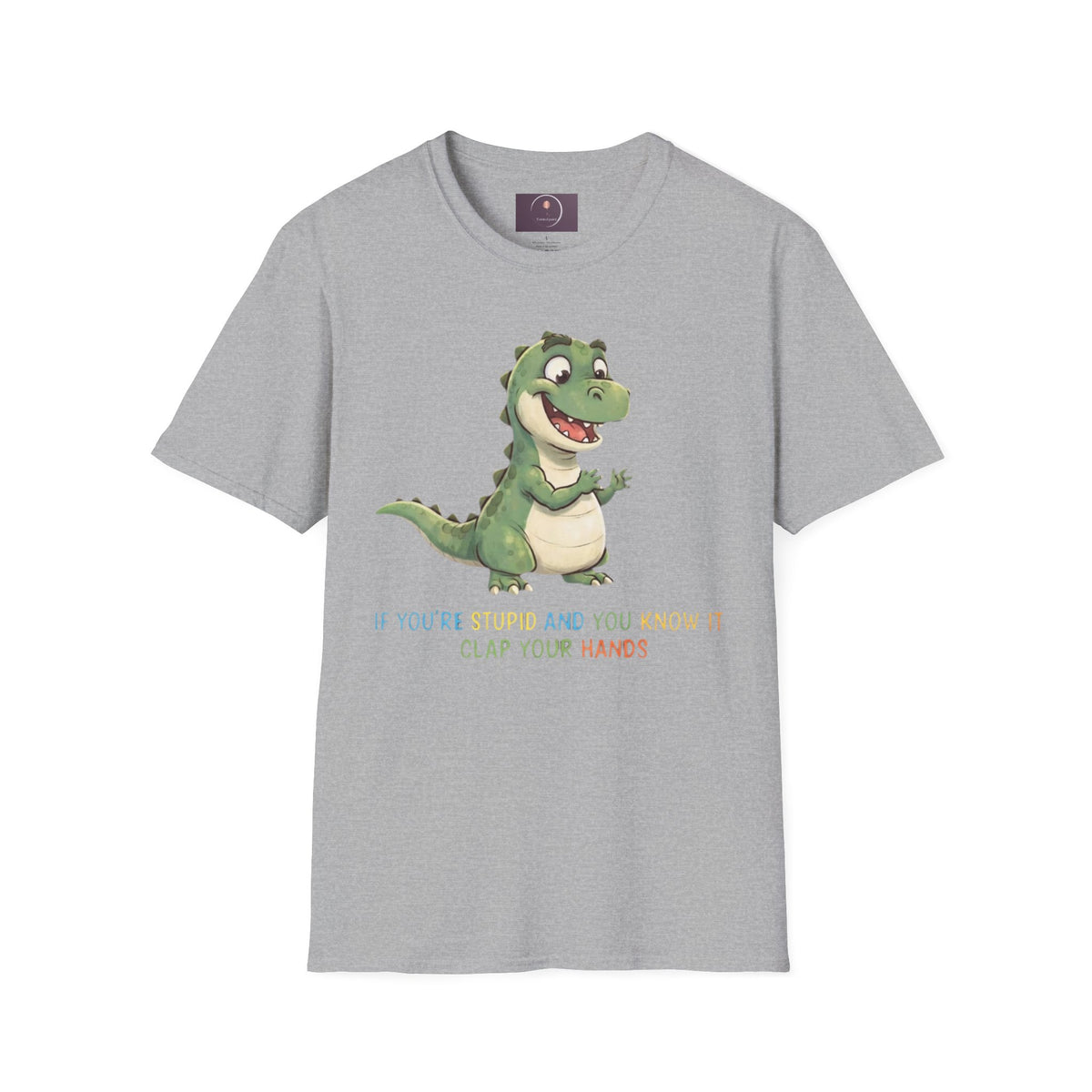Cute Cartoon Dinosaur Tee — "Clap Your Hands" Kids Graphic T-Shirt