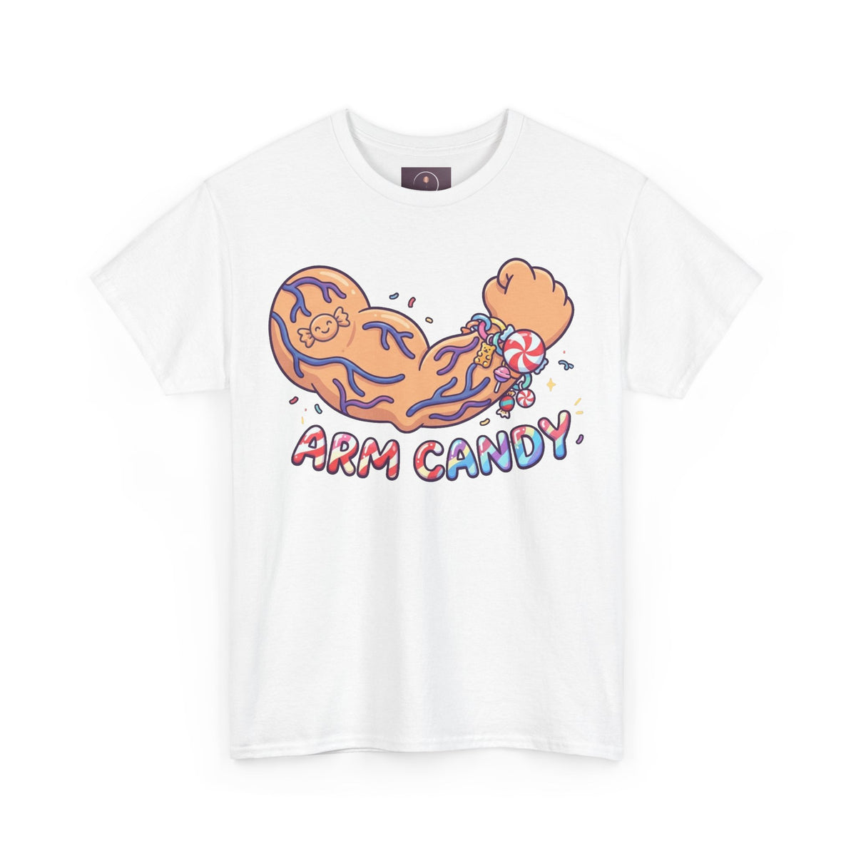 Arm Candy Graphic Tee — Cute Candy Arm Illustration T-Shirt
