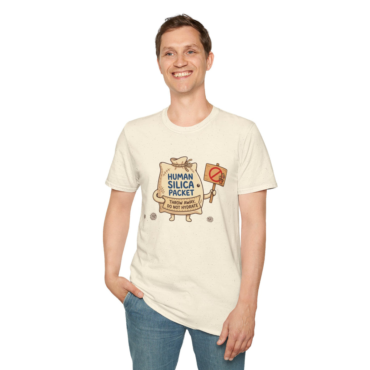 Human Silica Packet T-Shirt — Funny Novelty Graphic Tee
