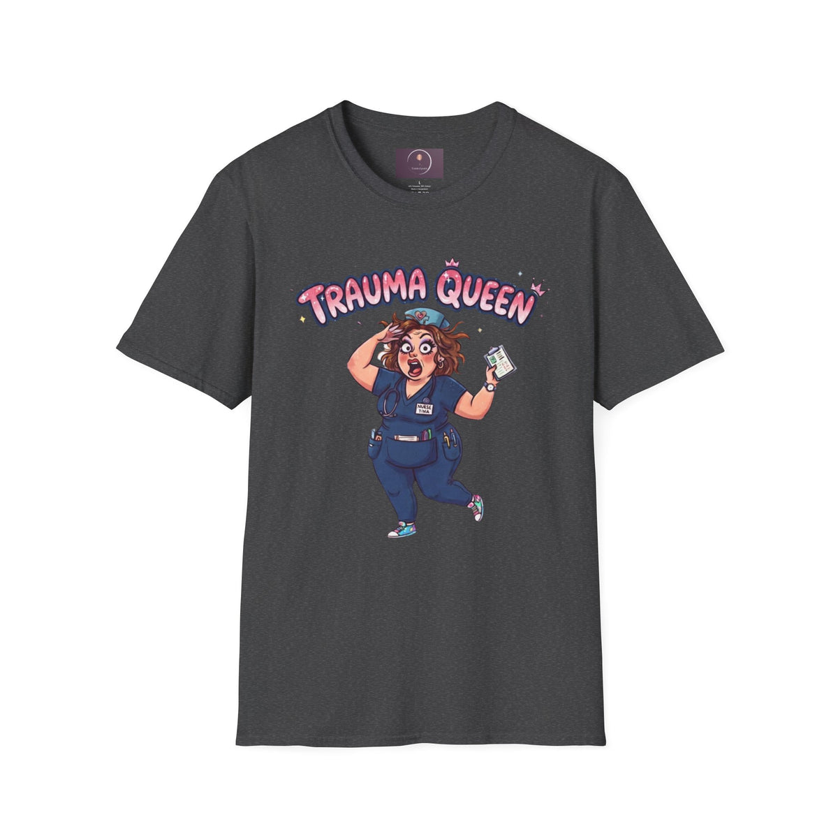 Trauma Queen T-Shirt — Funny ER Nurse Medical Humor Tee
