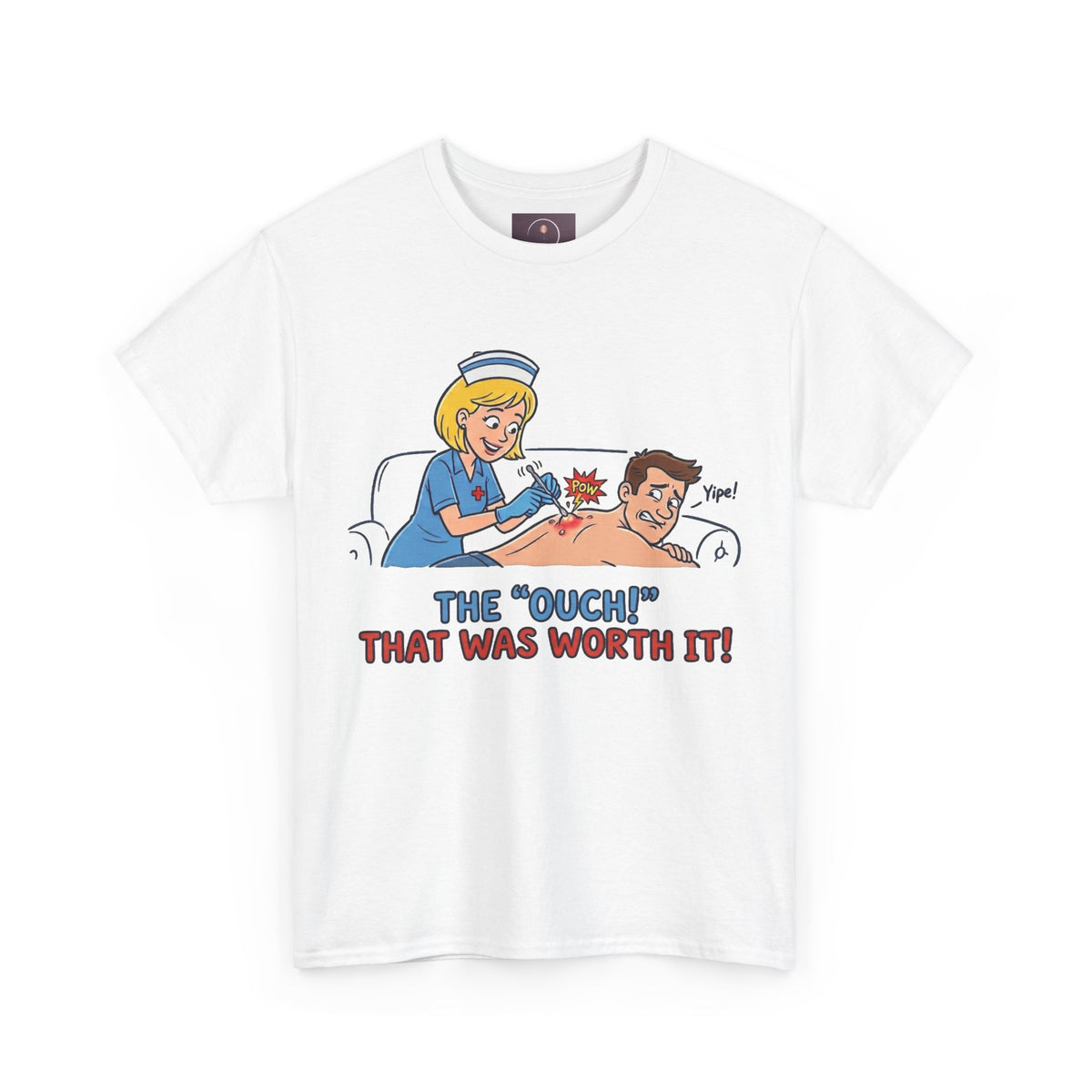 Graphic Tee — Retro Nurse Tattoo 'The "Ouch" That Was Worth It!'