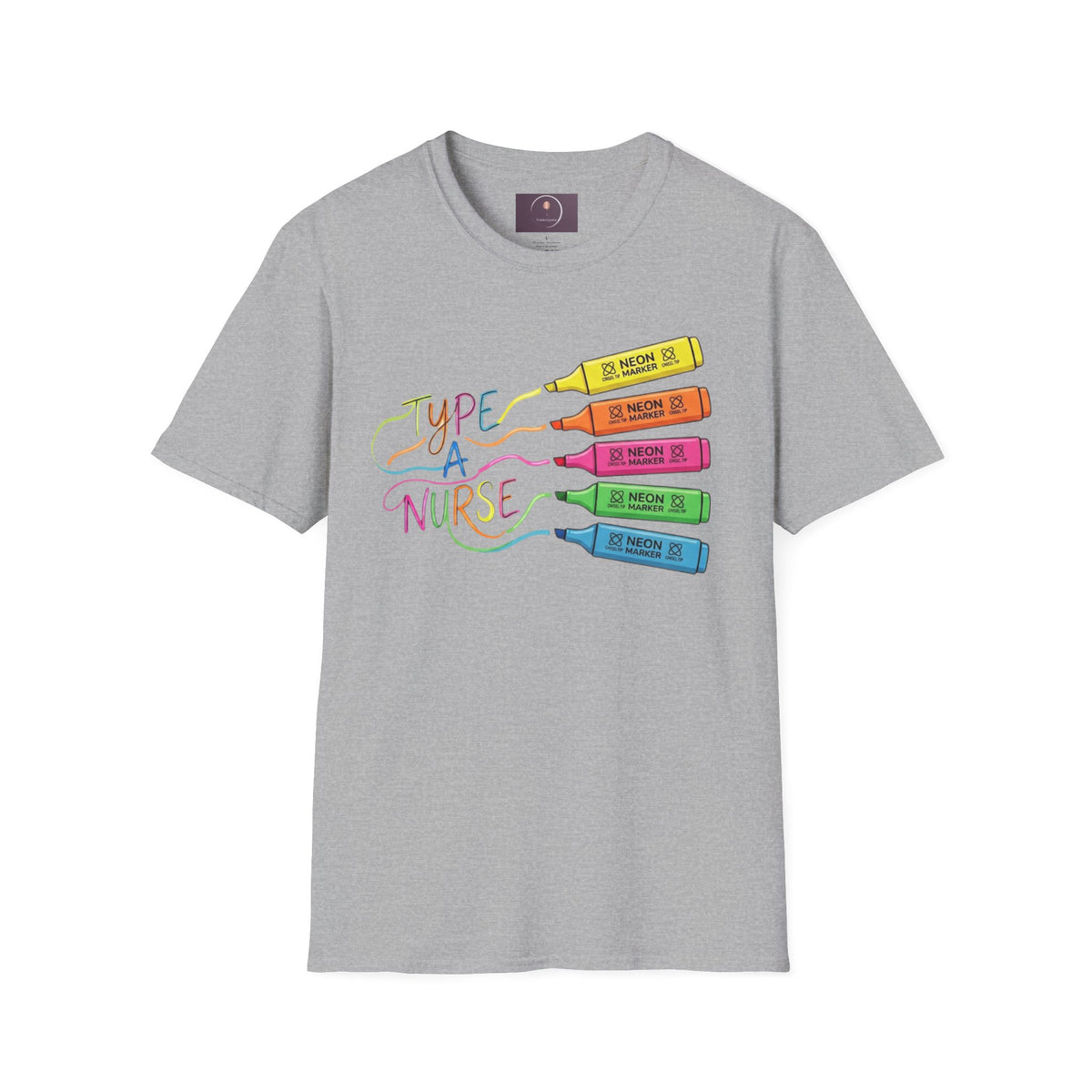 Type A Nurse T-Shirt — Colorful Highlighter Design for Nurses