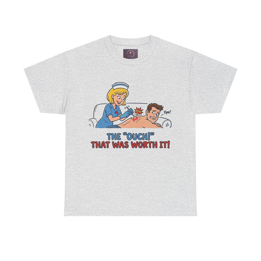 Graphic Tee — Retro Nurse Tattoo 'The "Ouch" That Was Worth It!'