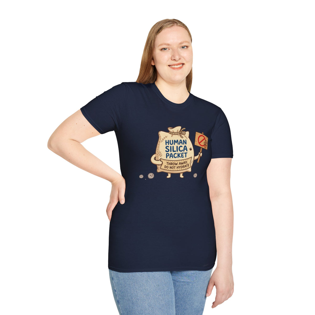 Human Silica Packet T-Shirt — Funny Novelty Graphic Tee