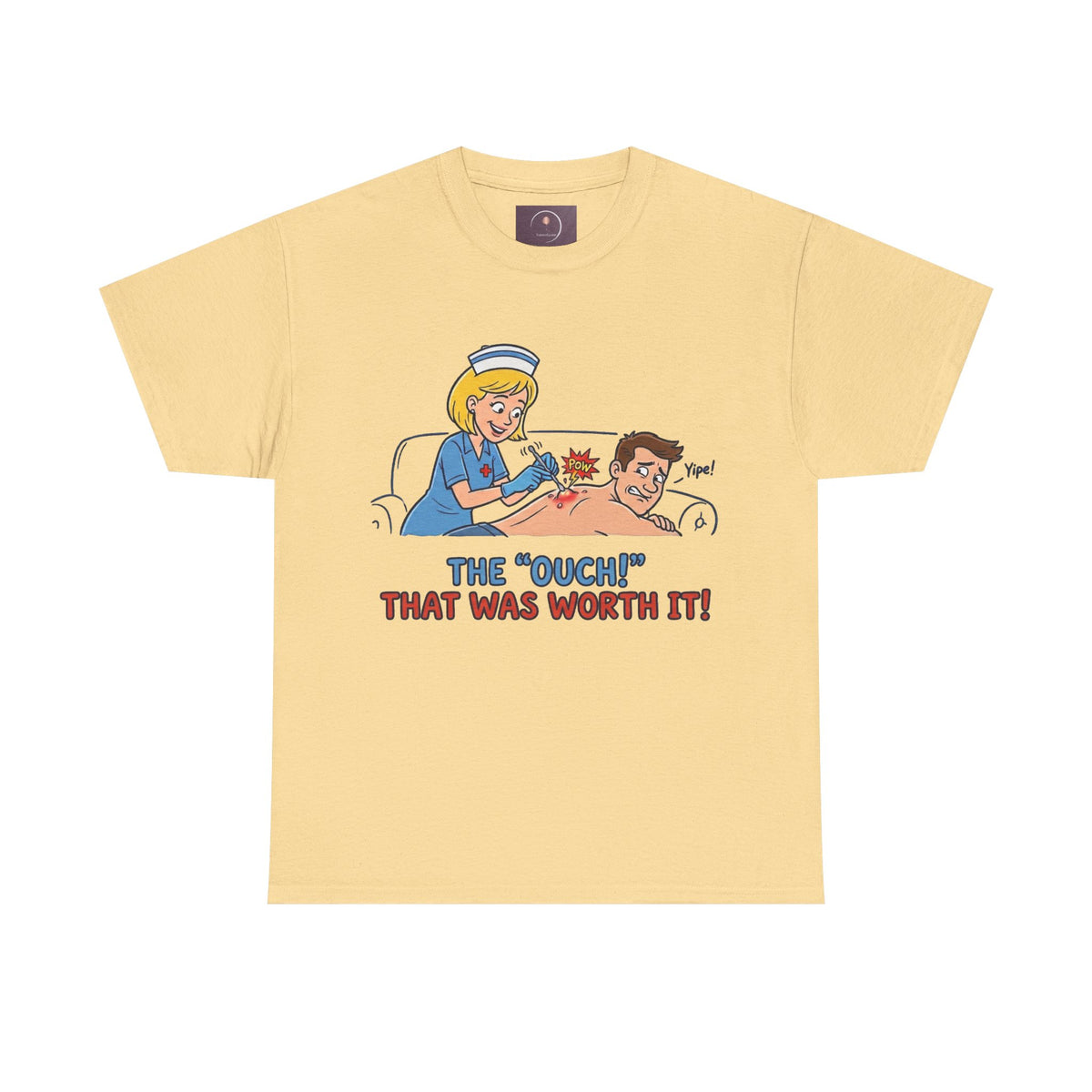Graphic Tee — Retro Nurse Tattoo 'The "Ouch" That Was Worth It!'