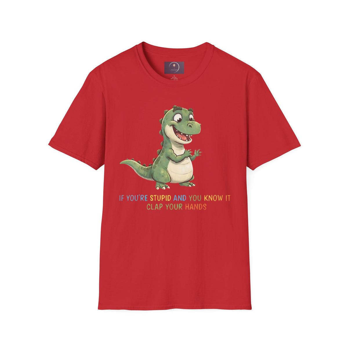 Cute Cartoon Dinosaur Tee — "Clap Your Hands" Kids Graphic T-Shirt