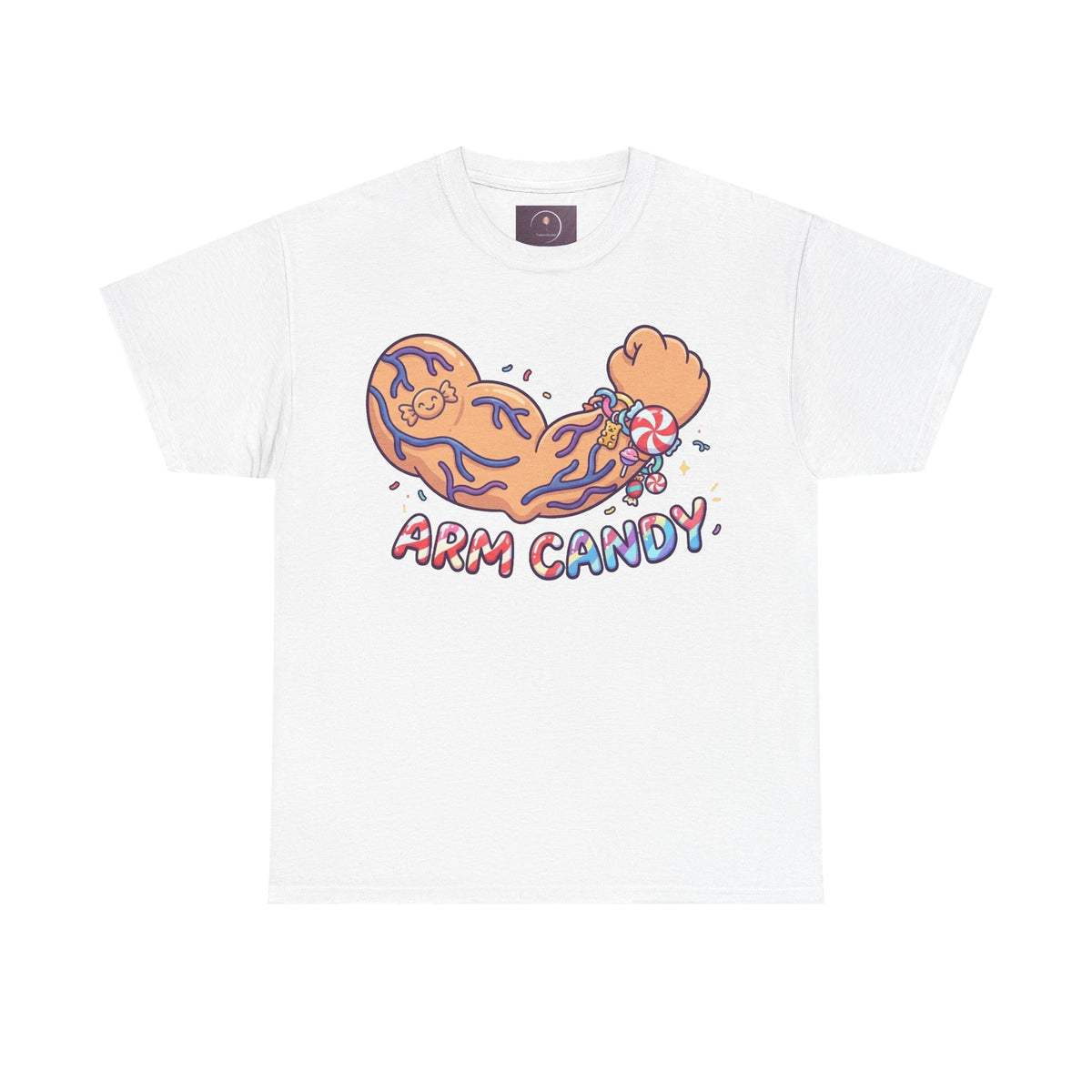 Arm Candy Graphic Tee — Cute Candy Arm Illustration T-Shirt