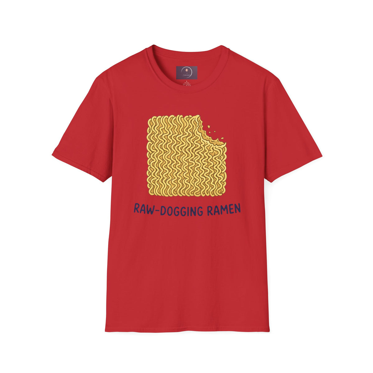 Ramen Graphic Tee — "Raw-Dogging Ramen" Funny Noodle Bite T-Shirt