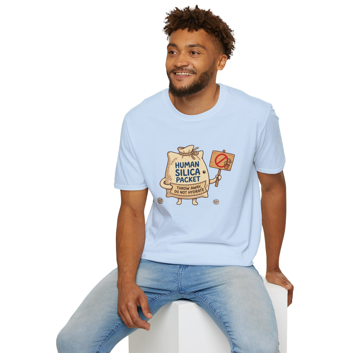 Human Silica Packet T-Shirt — Funny Novelty Graphic Tee