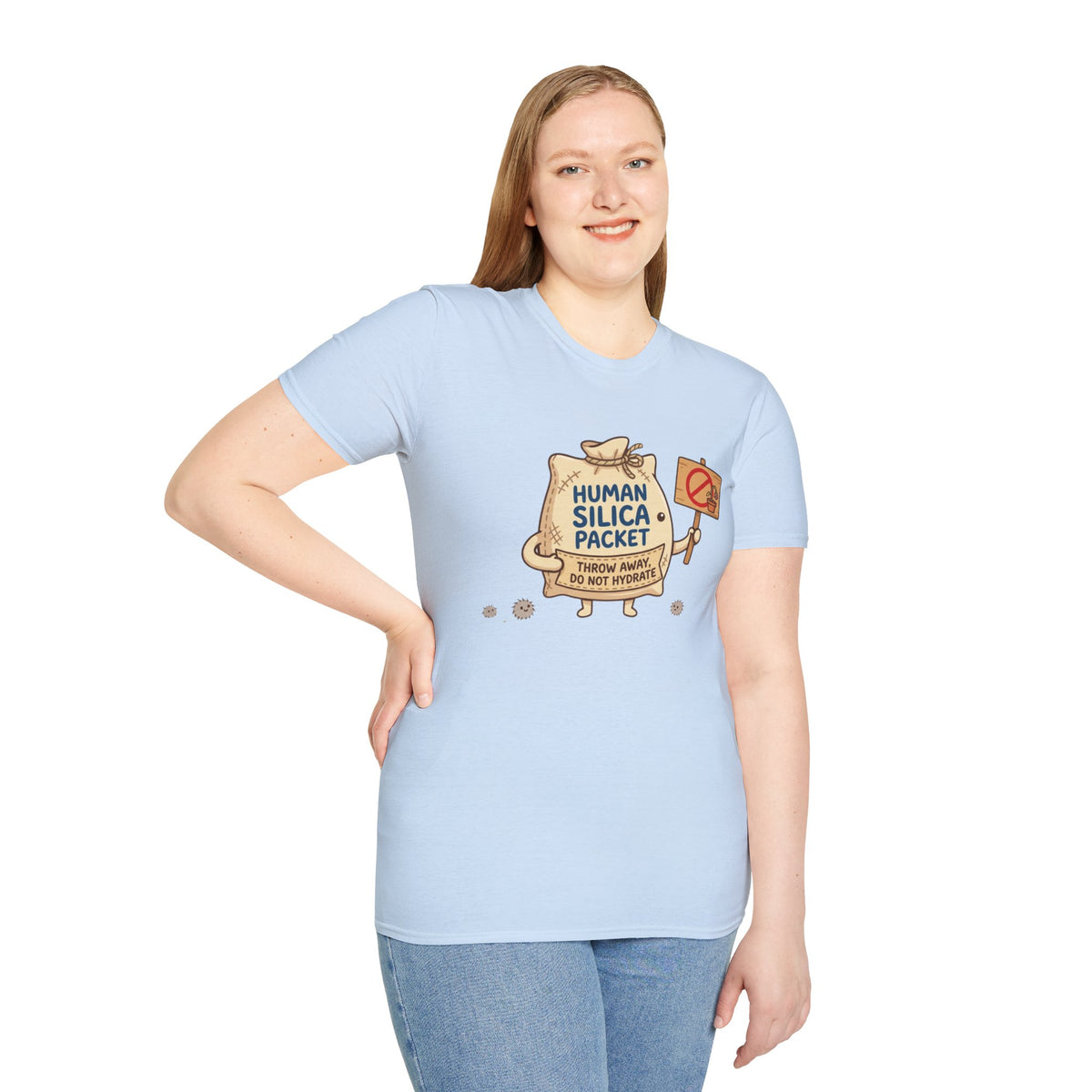 Human Silica Packet T-Shirt — Funny Novelty Graphic Tee
