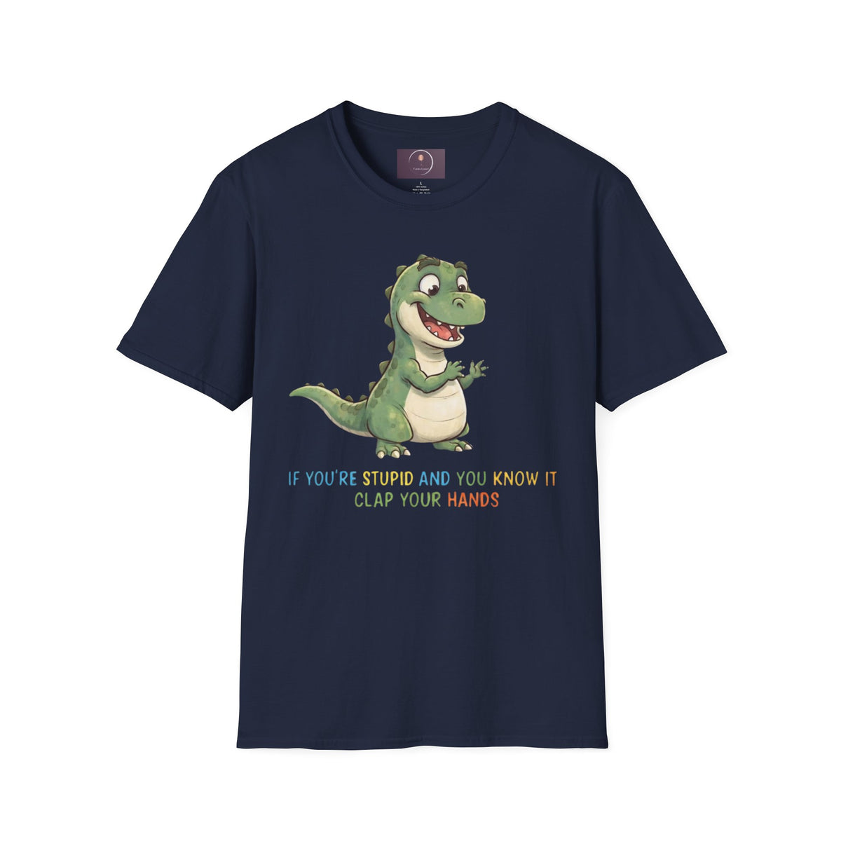 Cute Cartoon Dinosaur Tee — "Clap Your Hands" Kids Graphic T-Shirt