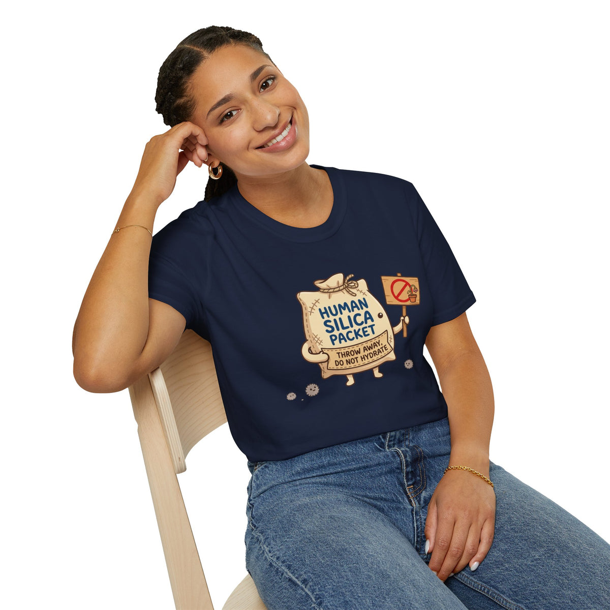Human Silica Packet T-Shirt — Funny Novelty Graphic Tee