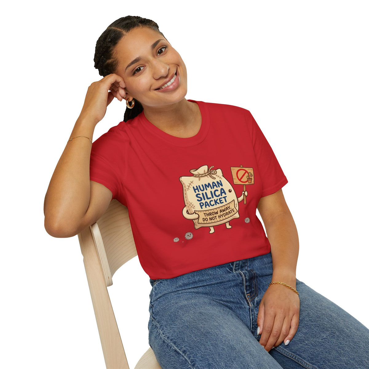 Human Silica Packet T-Shirt — Funny Novelty Graphic Tee