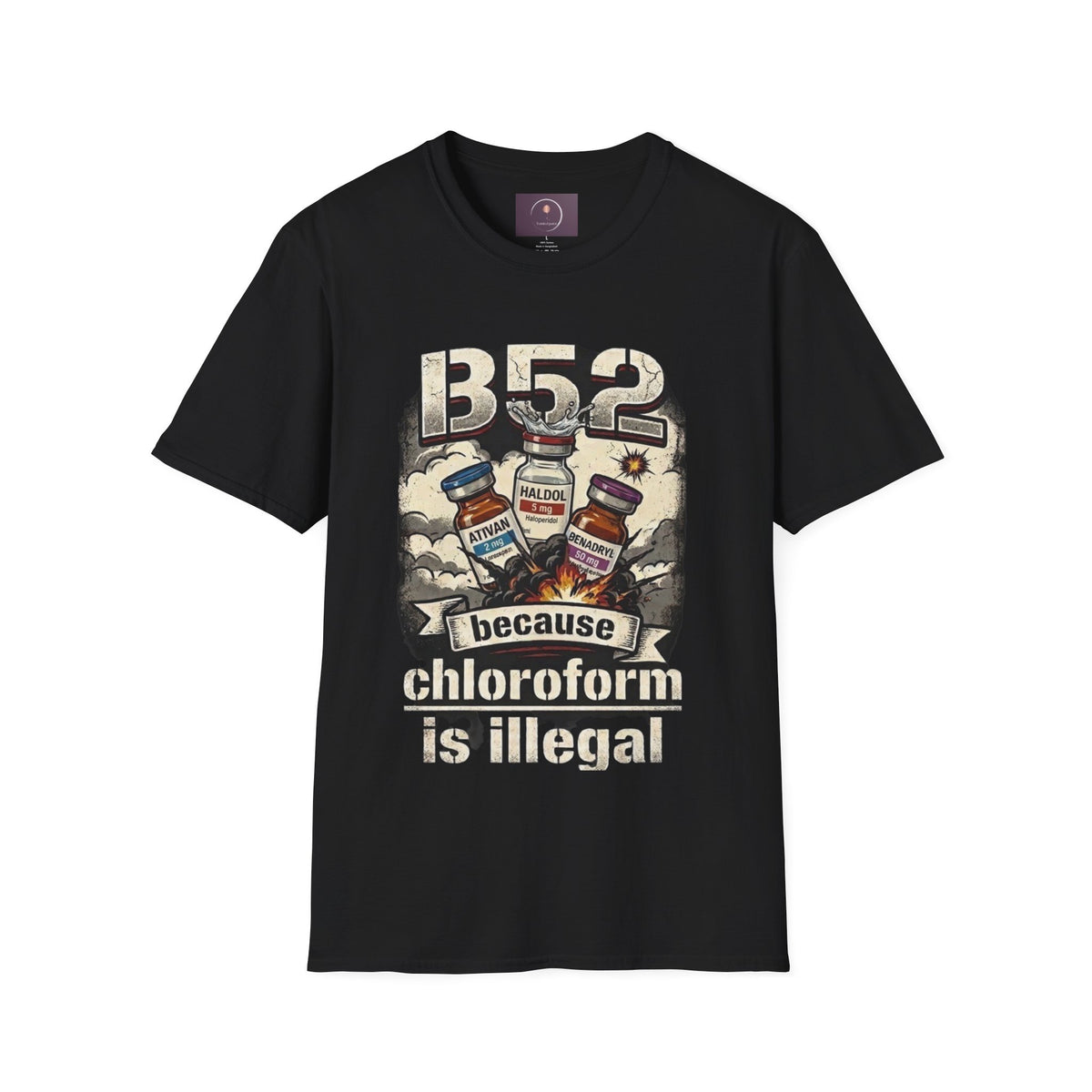 T-shirt cocktail B-52 — T-shirt graphique « Parce que le chloroforme est illégal »