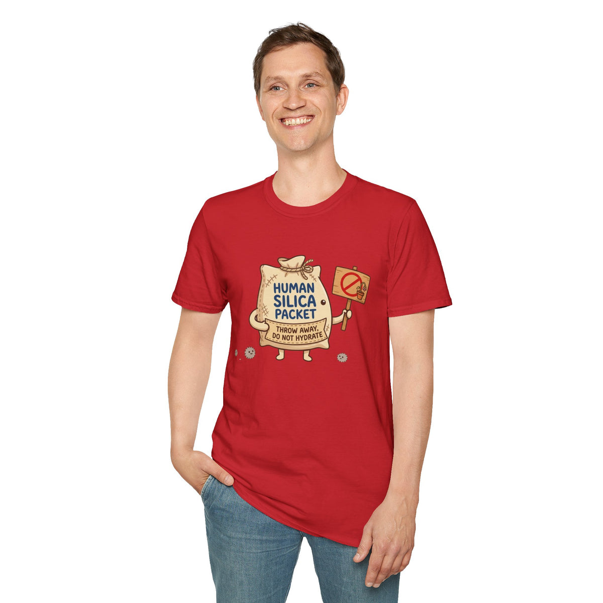 Human Silica Packet T-Shirt — Funny Novelty Graphic Tee