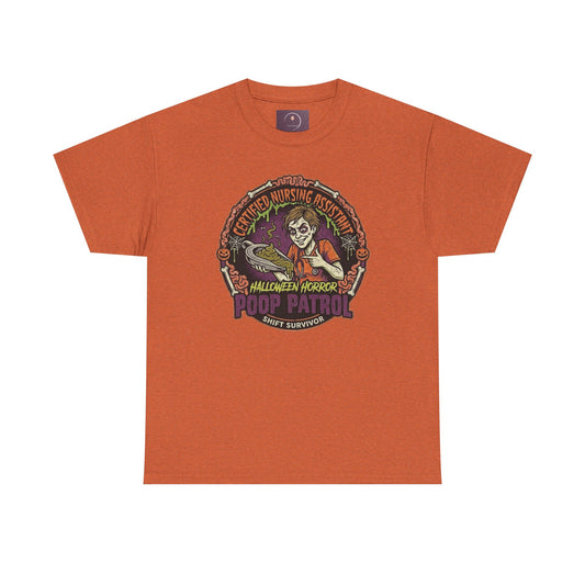 Halloween 'Poop Patrol' Nurse Horror Tee — Vintage Spooky Graphic T-Shirt