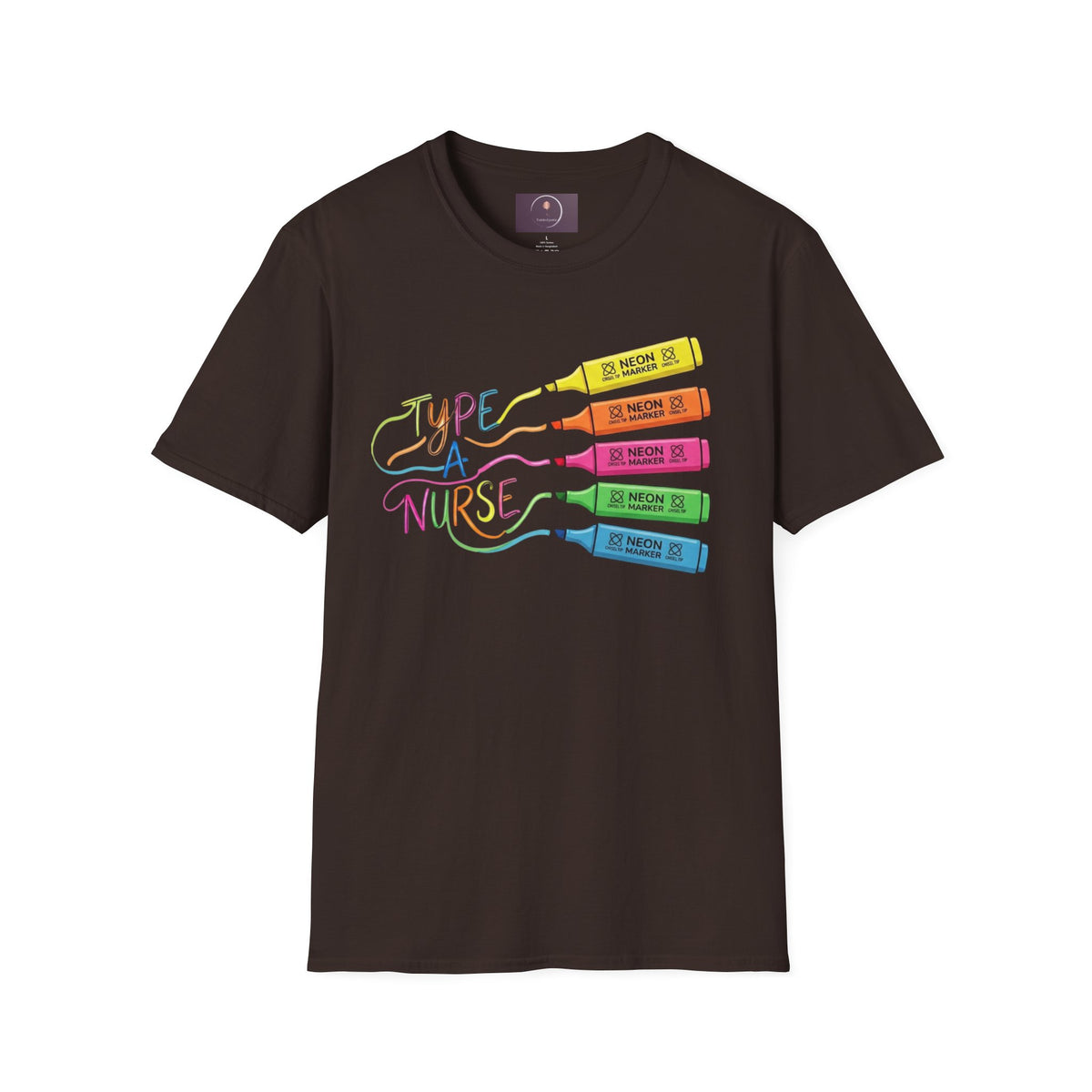 Type A Nurse T-Shirt — Colorful Highlighter Design for Nurses