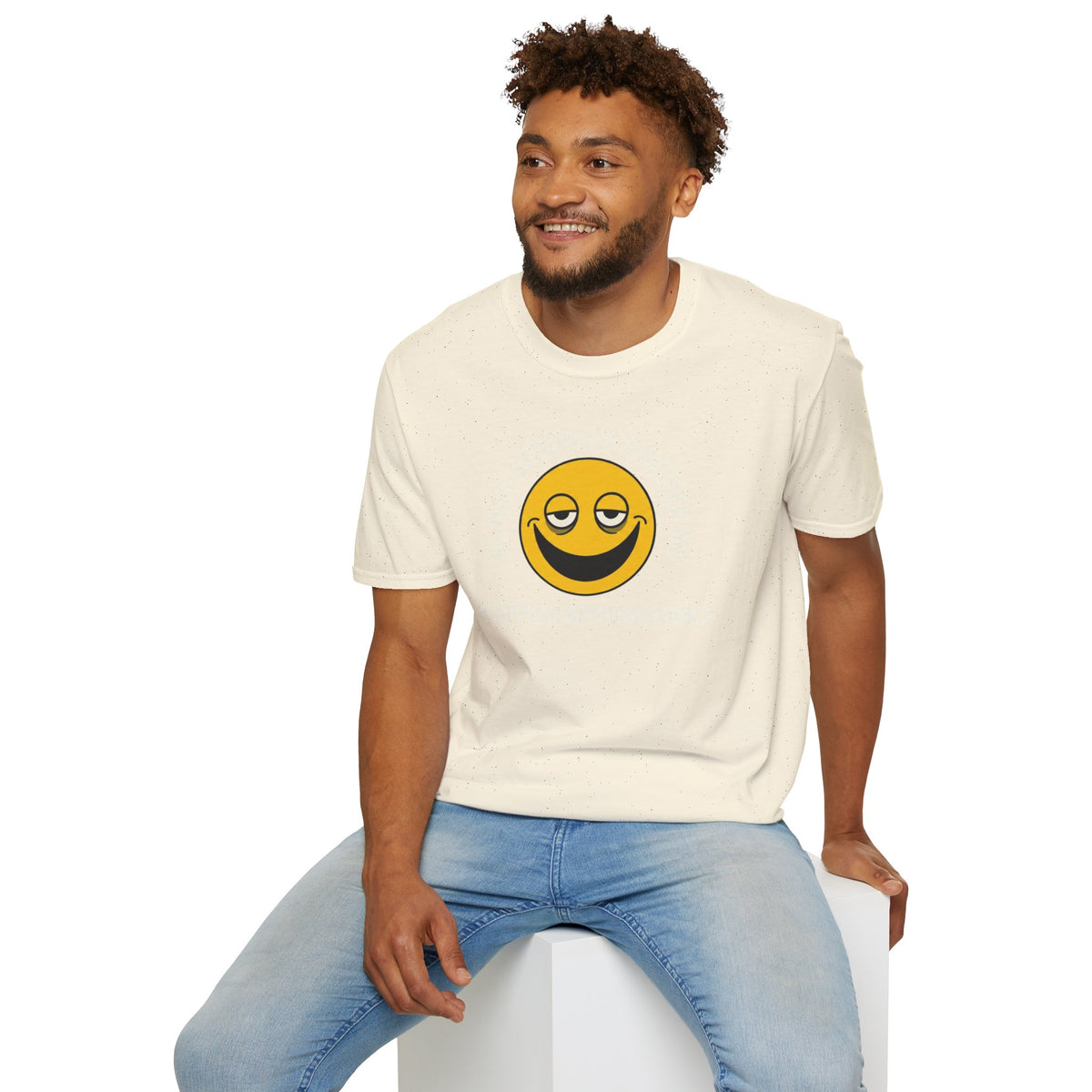 T-Shirt — “HR Has Strongly Advised Me to Appear Approachable” Smiley Face Novelty Tee