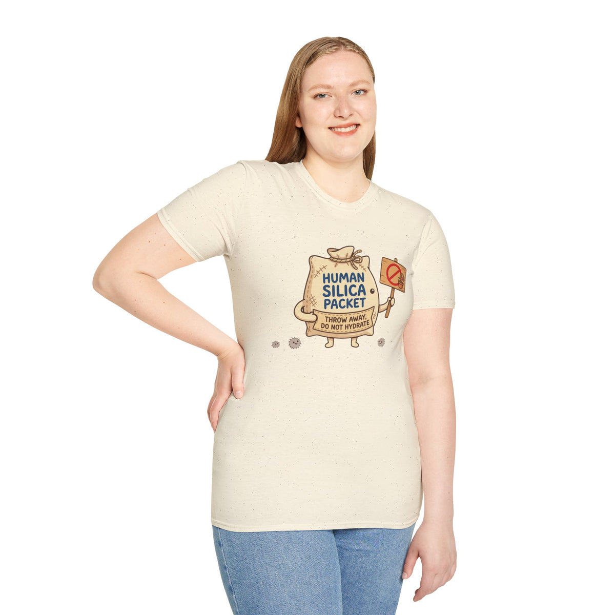Human Silica Packet T-Shirt — Funny Novelty Graphic Tee
