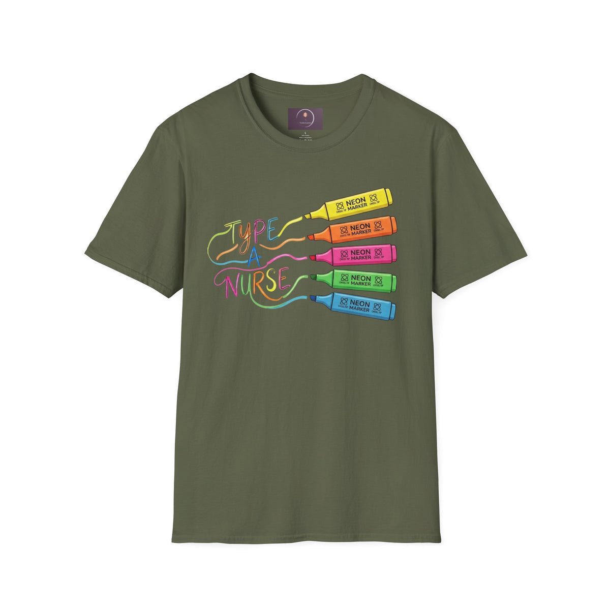 Type A Nurse T-Shirt — Colorful Highlighter Design for Nurses