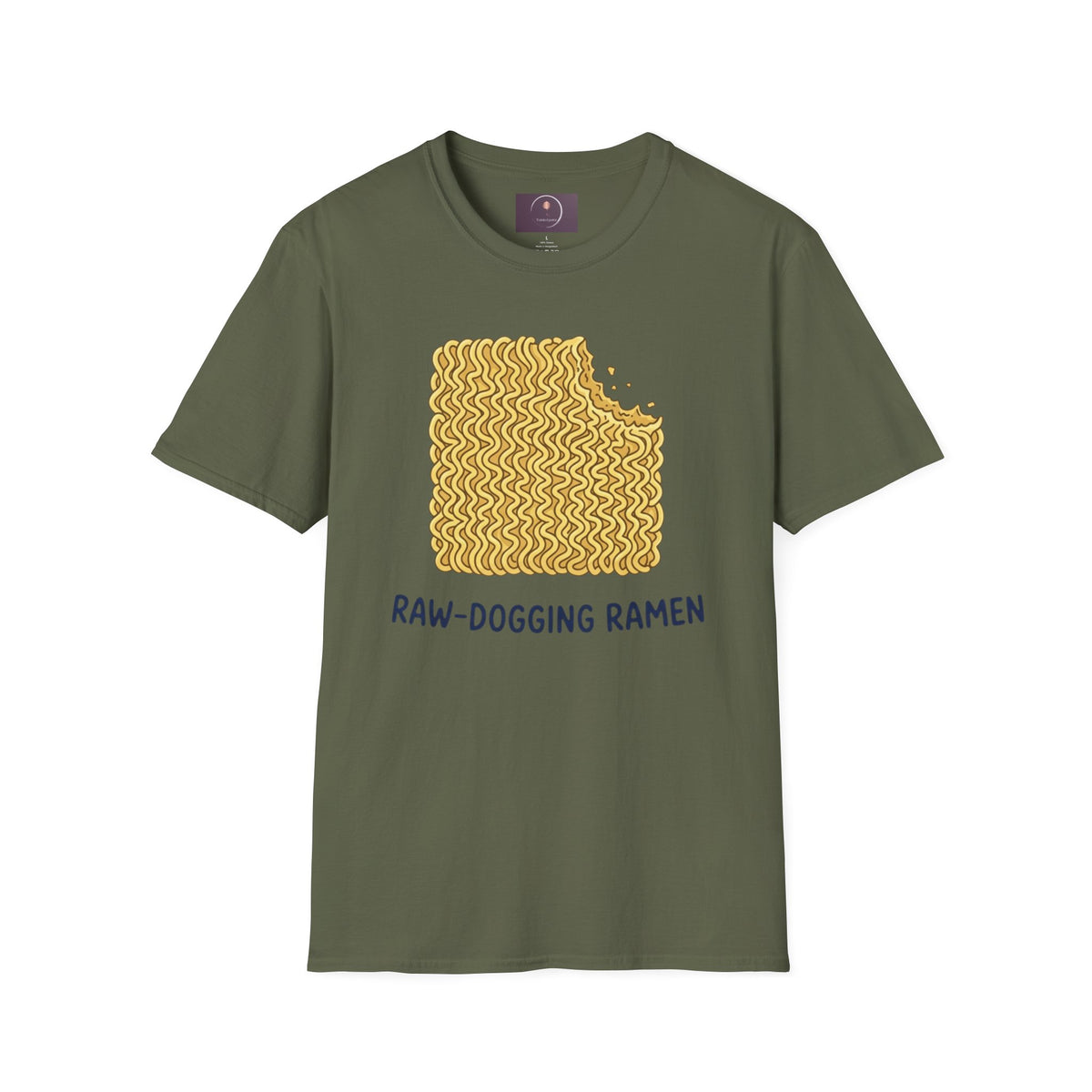 Ramen Graphic Tee — "Raw-Dogging Ramen" Funny Noodle Bite T-Shirt
