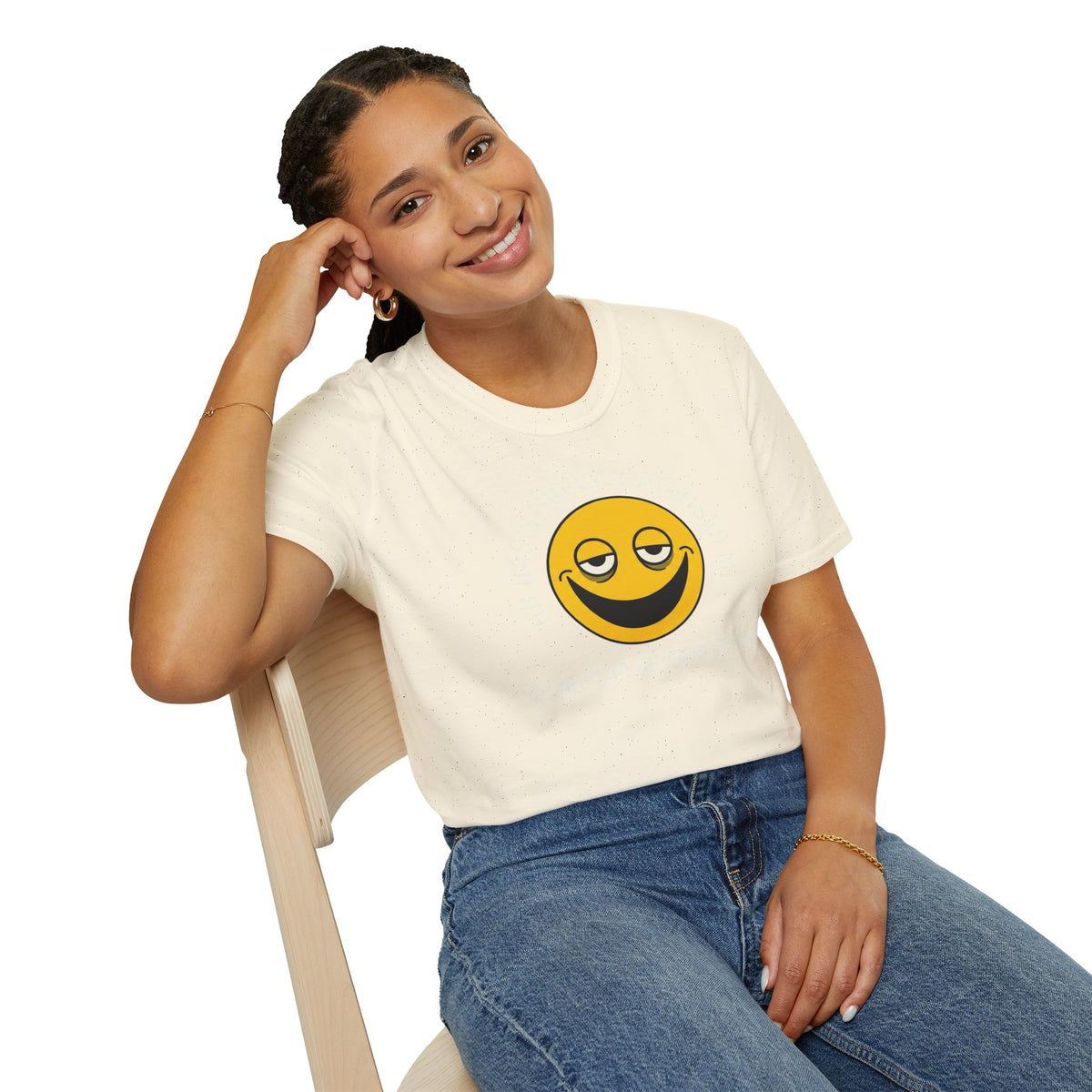 T-Shirt — “HR Has Strongly Advised Me to Appear Approachable” Smiley Face Novelty Tee
