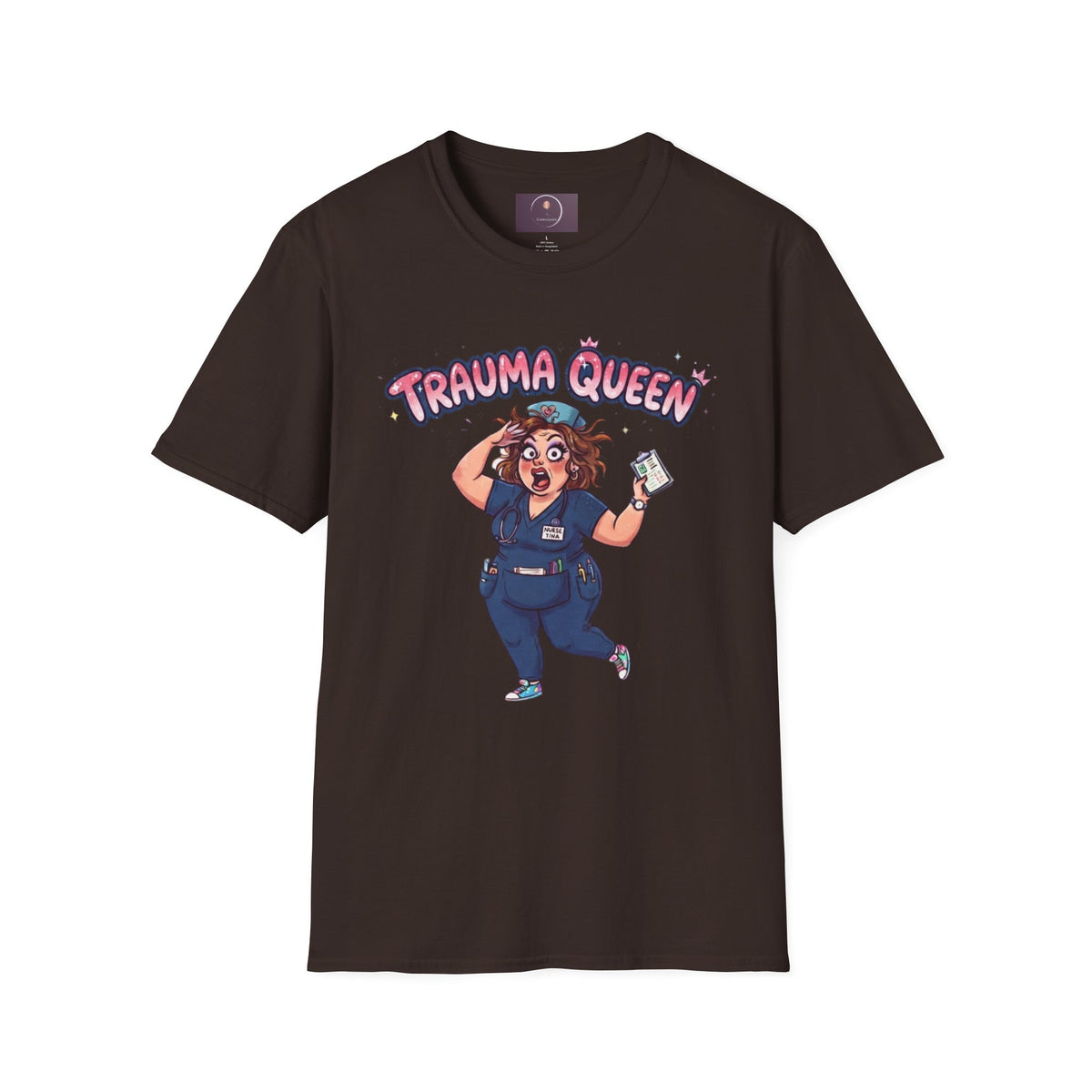 Trauma Queen T-Shirt — Funny ER Nurse Medical Humor Tee
