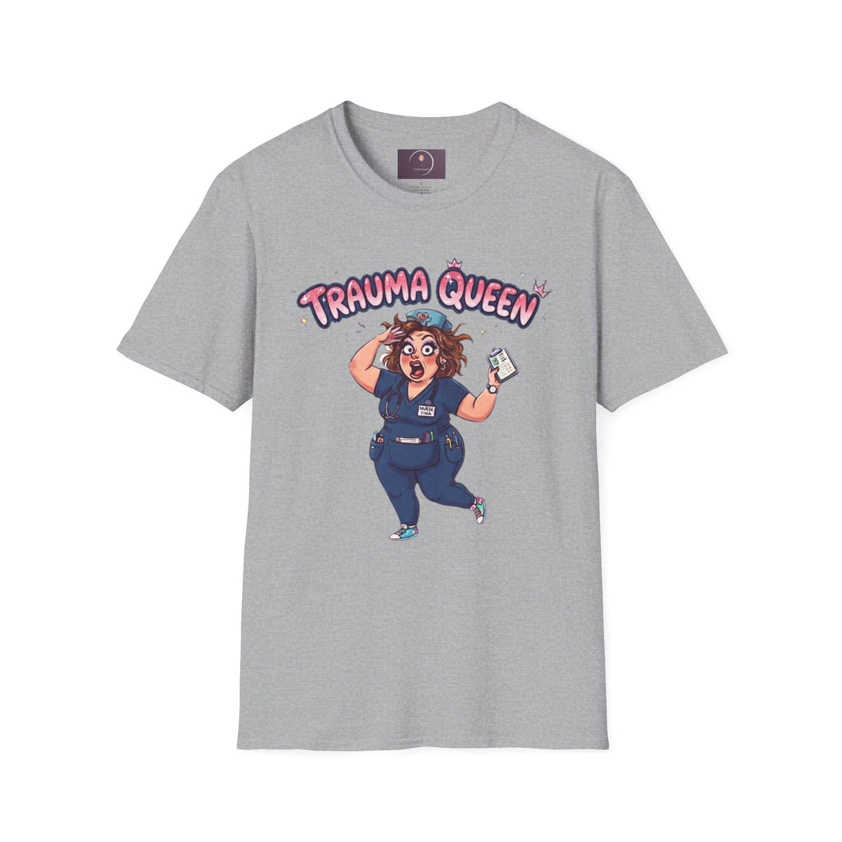 Trauma Queen T-Shirt — Funny ER Nurse Medical Humor Tee