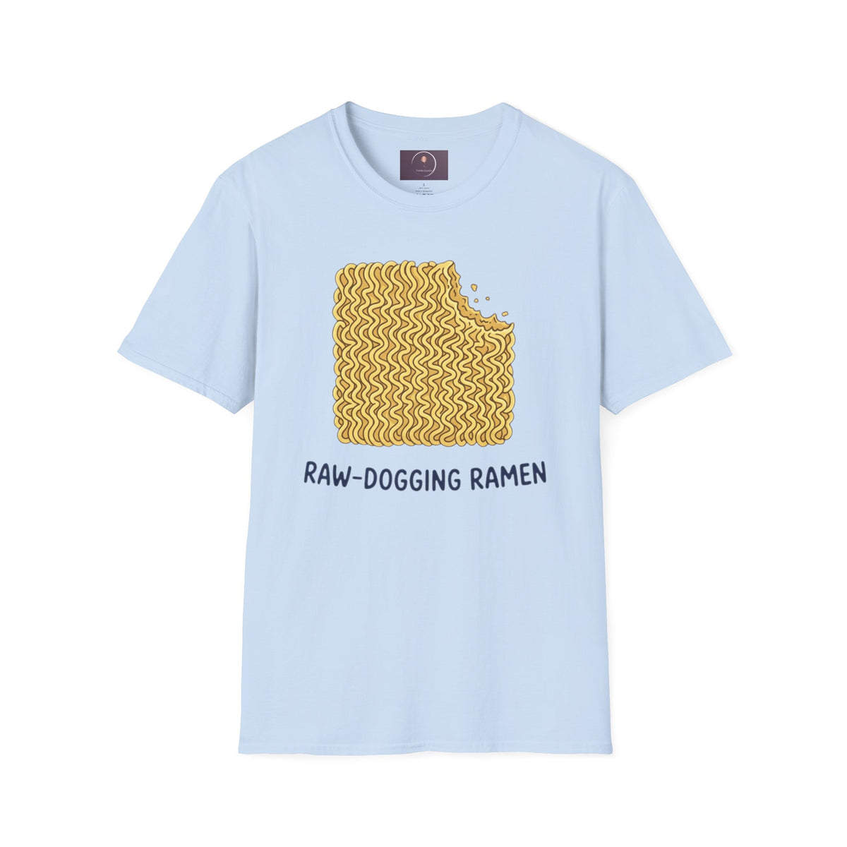 Ramen Graphic Tee — "Raw-Dogging Ramen" Funny Noodle Bite T-Shirt