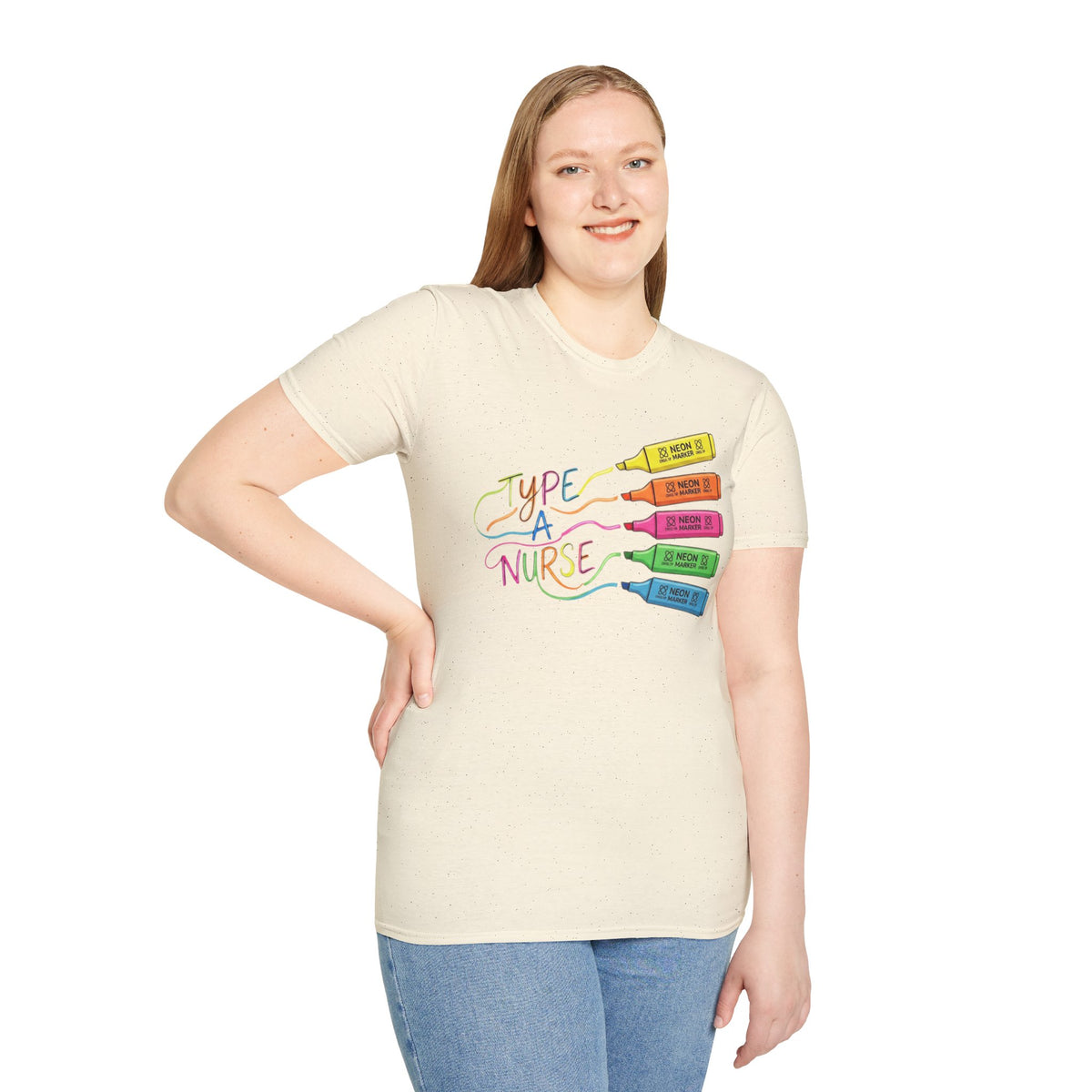 Type A Nurse T-Shirt — Colorful Highlighter Design for Nurses