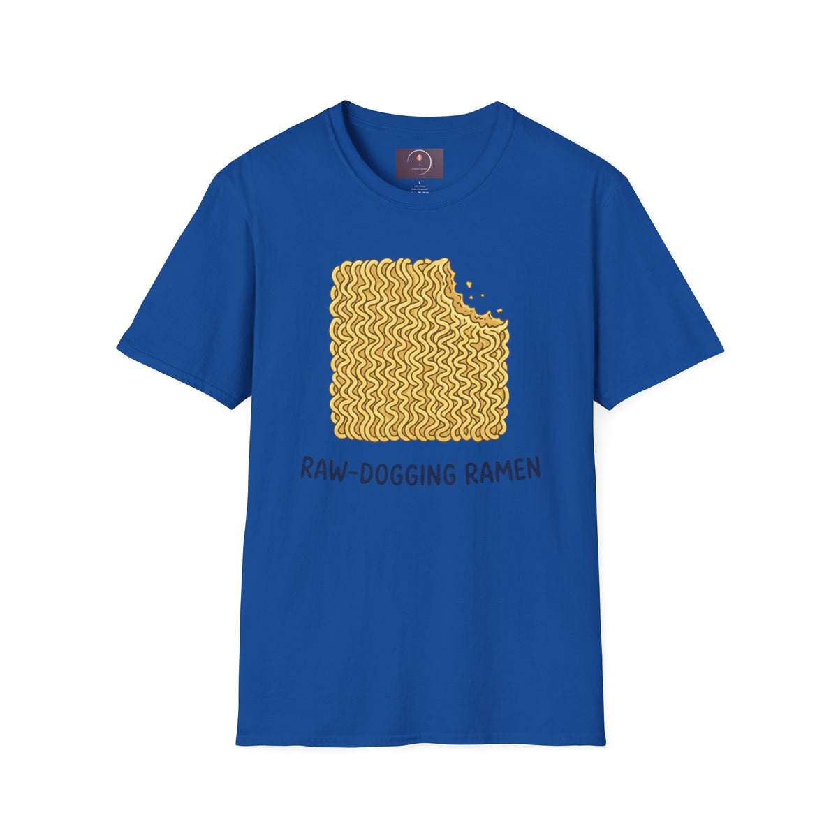 Ramen Graphic Tee — "Raw-Dogging Ramen" Funny Noodle Bite T-Shirt