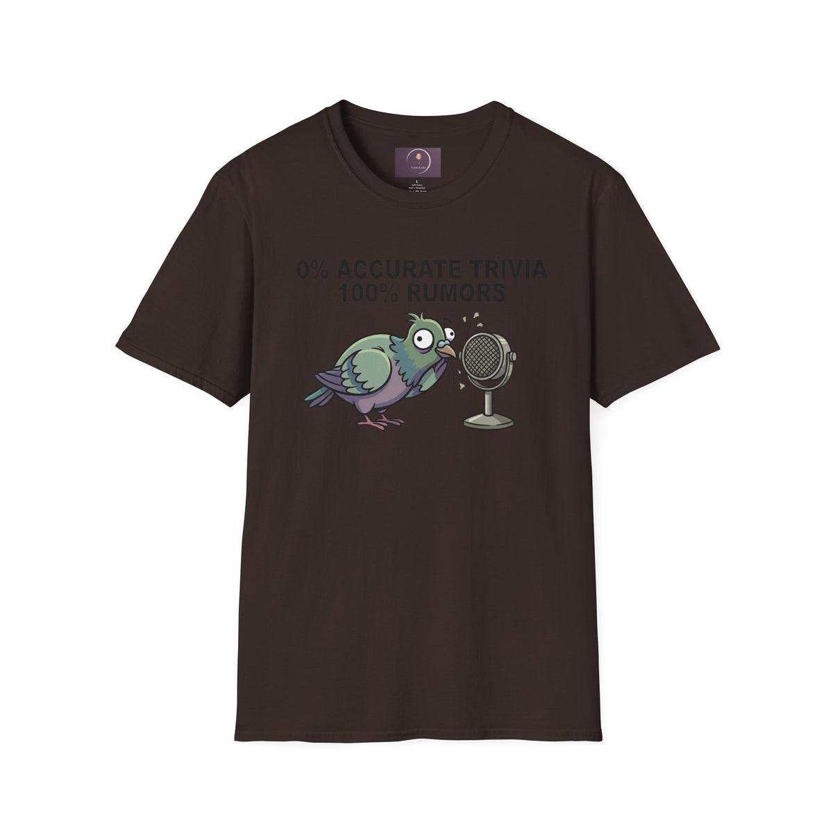 Trivia Rumor Pigeon T-Shirt — 0% Accurate Trivia 100% Rumors Graphic Tee