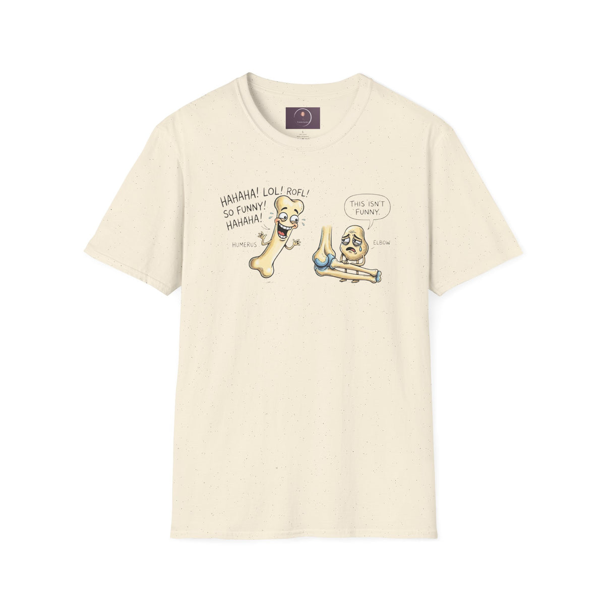 Funny Bone T-Shirt — Cartoon Bones Laughing & 'This Isn't Funny' Graphic