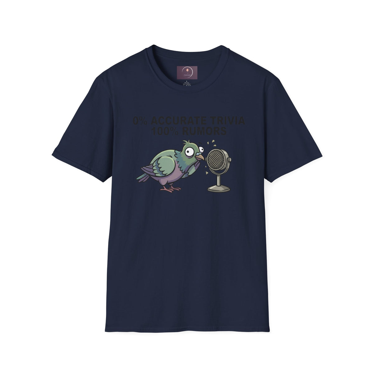 Trivia Rumor Pigeon T-Shirt — 0% Accurate Trivia 100% Rumors Graphic Tee