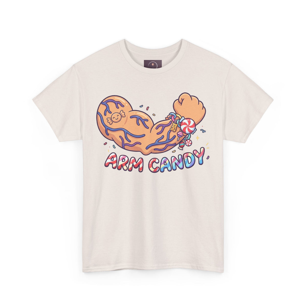 Arm Candy Graphic Tee — Cute Candy Arm Illustration T-Shirt