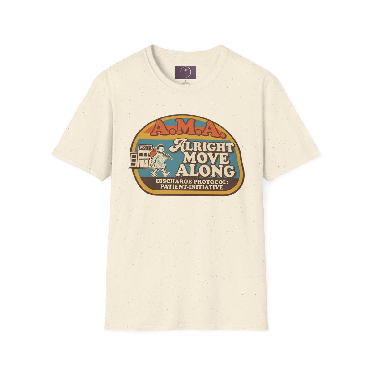 Alright Move Along T‑Shirt — Retro A.M.A. Discharge Protocol Graphic Tee