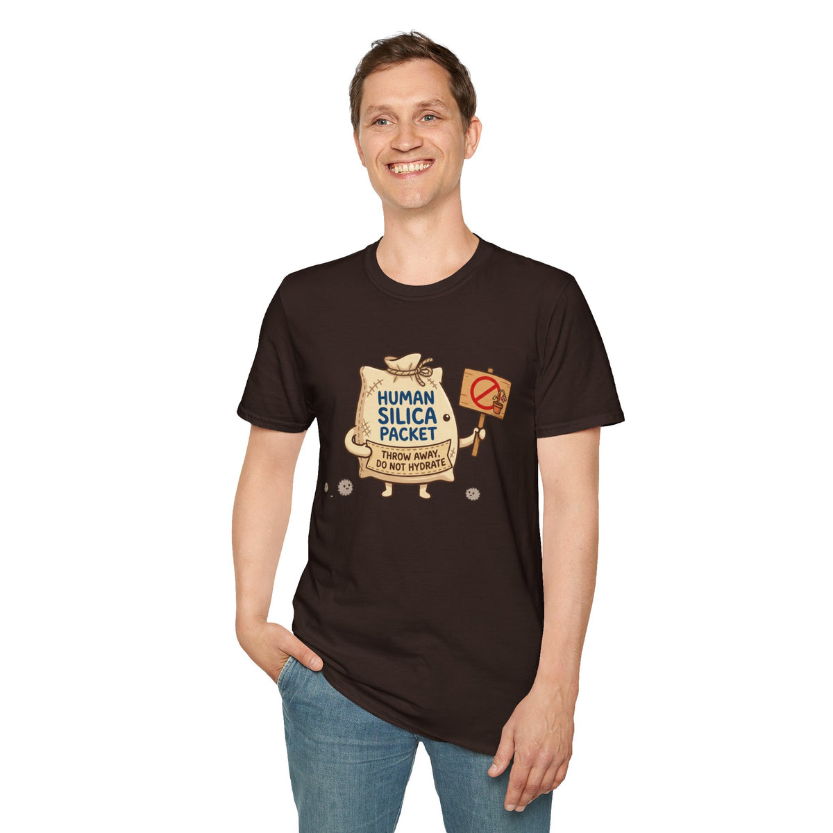 Human Silica Packet T-Shirt — Funny Novelty Graphic Tee