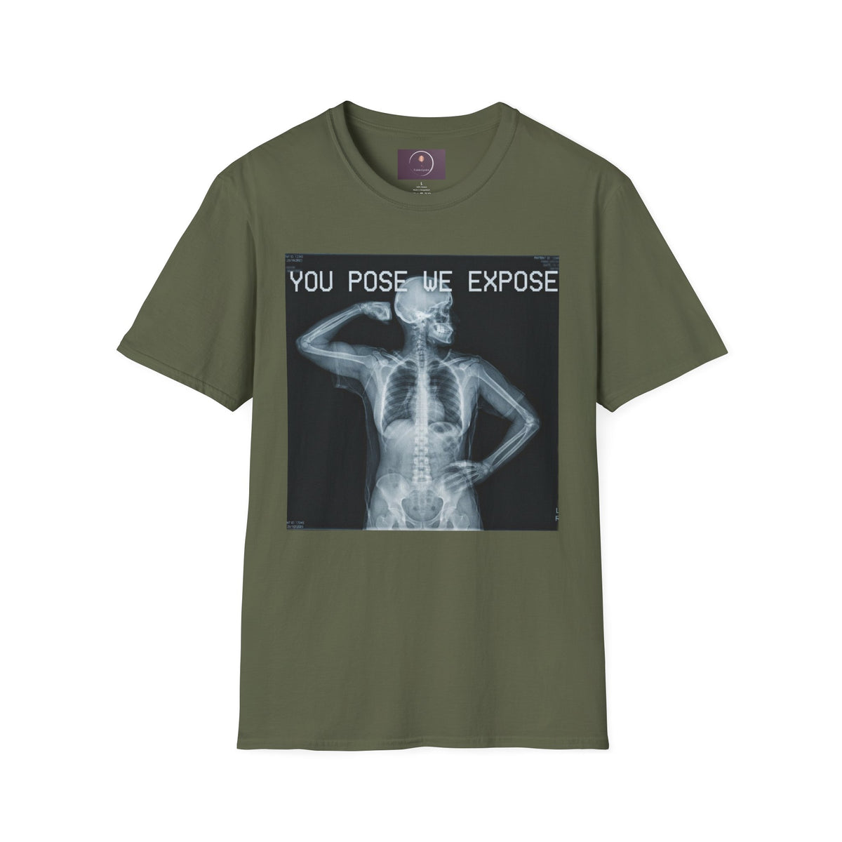 X-Ray Skeleton Tee — "You Pose We Expose" Graphic T-Shirt