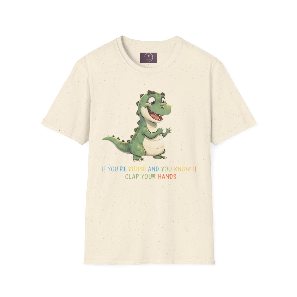 Cute Cartoon Dinosaur Tee — "Clap Your Hands" Kids Graphic T-Shirt