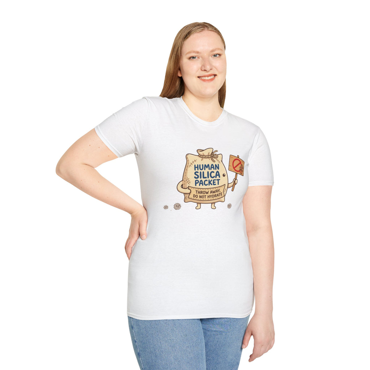 Human Silica Packet T-Shirt — Funny Novelty Graphic Tee